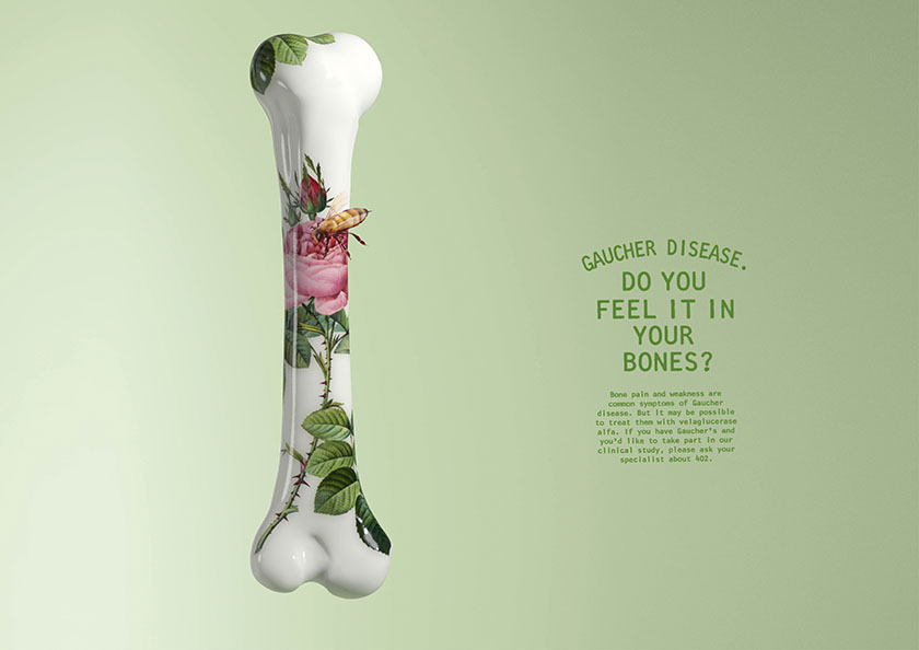 戈謝病臨床研究受試者招募廣告策劃設計，畫面唯美中暗喻病痛折磨