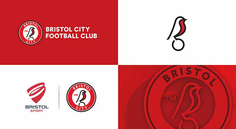 Bristol City足球俱樂部知更鳥新logo設計，讓品牌充滿視覺識別性
