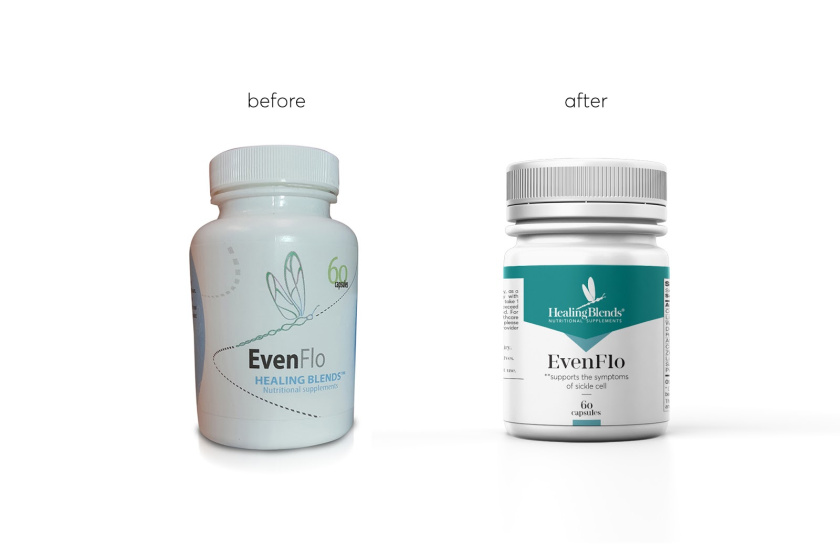 Healing Blends 營養補充劑保健品包裝設計”三角版式“