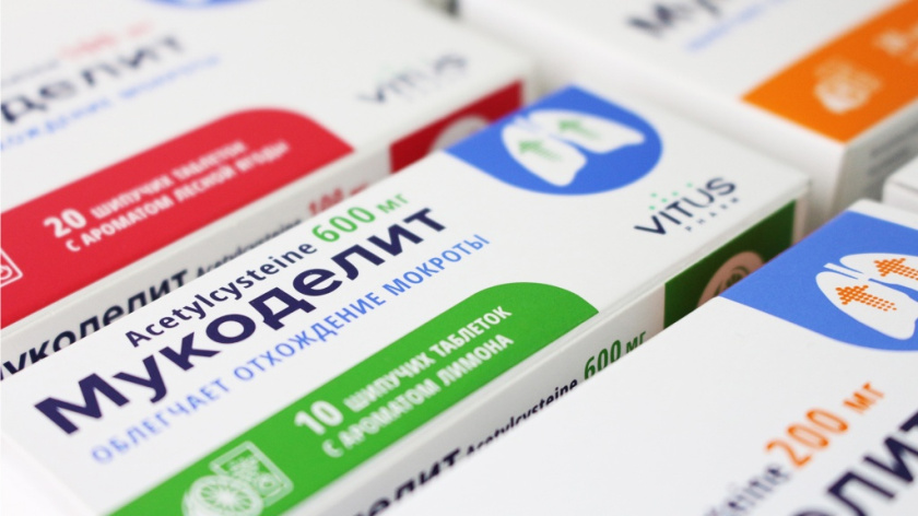 Vitus咳嗽藥品包裝設(shè)計(jì)，突出肺部器官元素