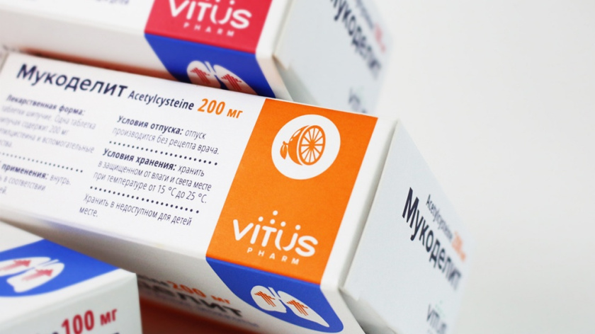 Vitus咳嗽藥品包裝設(shè)計(jì)，突出肺部器官元素