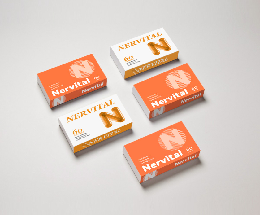 Nervital藥品包裝設計，值得借鑒的品牌符號設計
