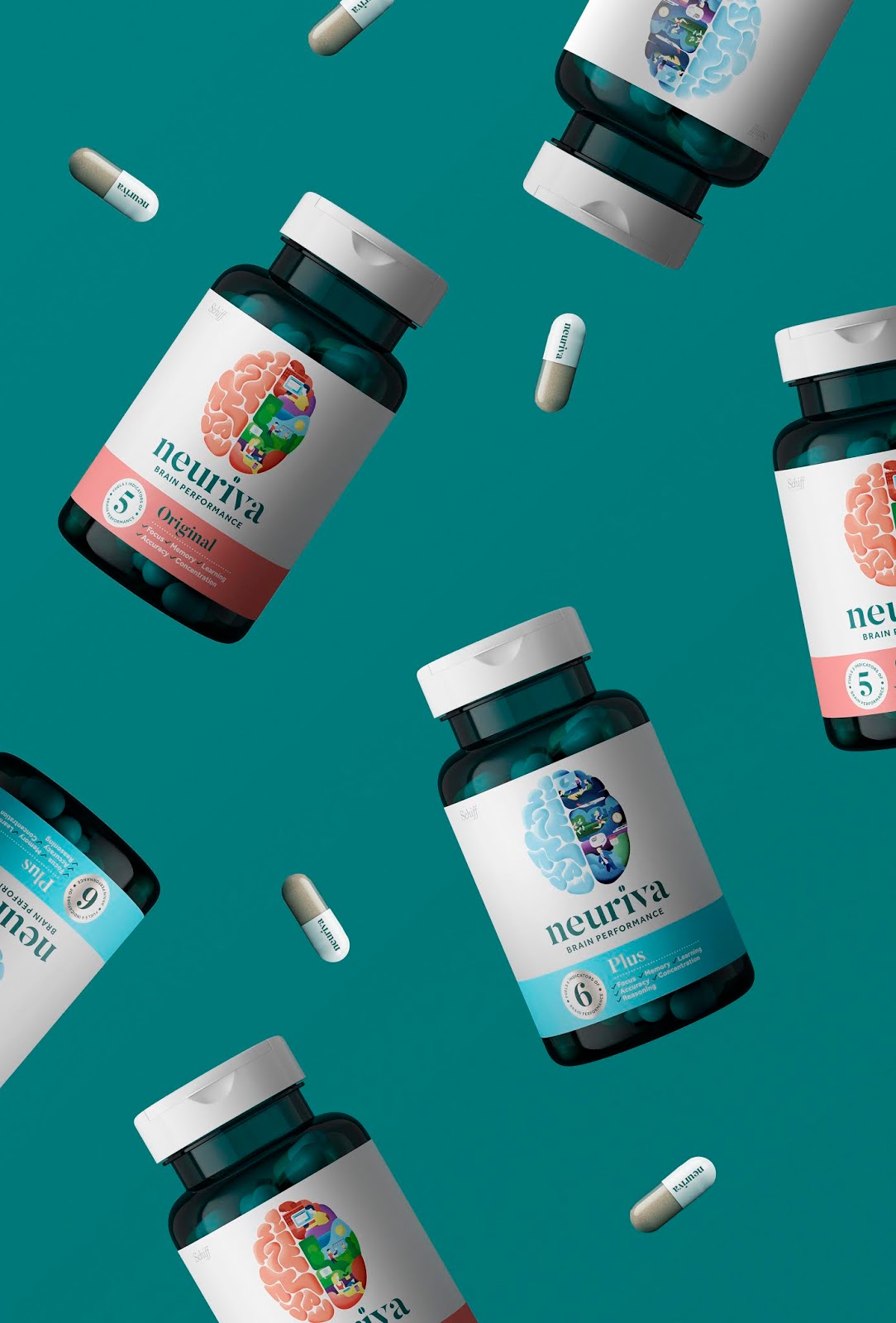 Neuriva 大腦健康營養補充系列保健品包裝設計