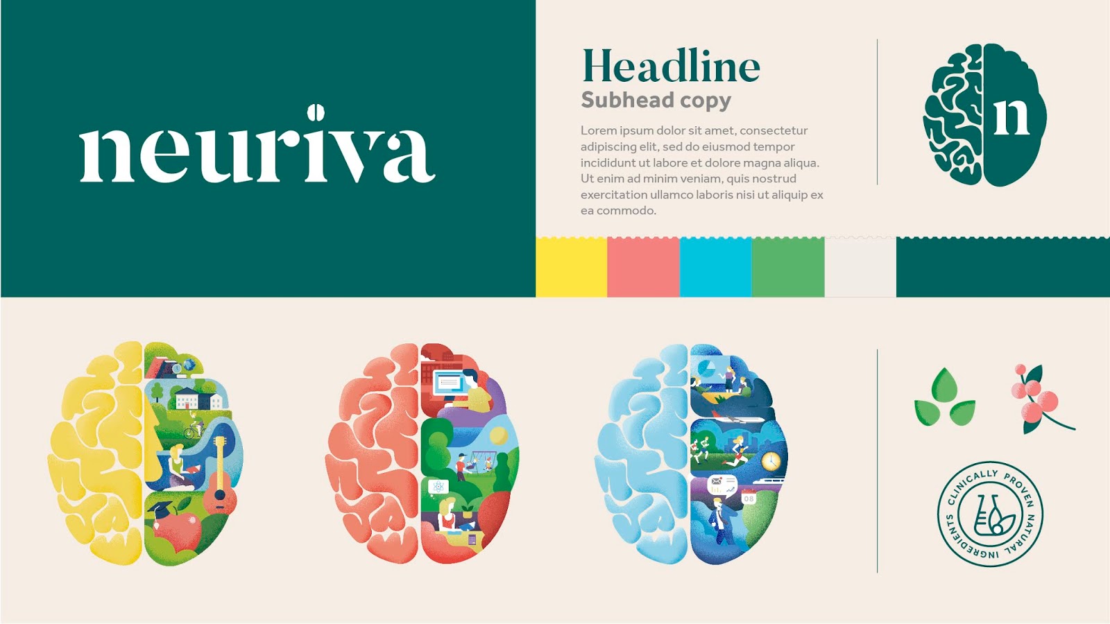 Neuriva 大腦健康營養補充系列保健品包裝設計