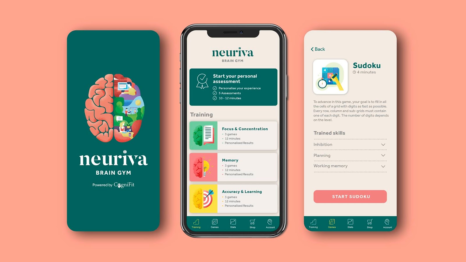 Neuriva 大腦健康營養補充系列保健品品牌手機端設計