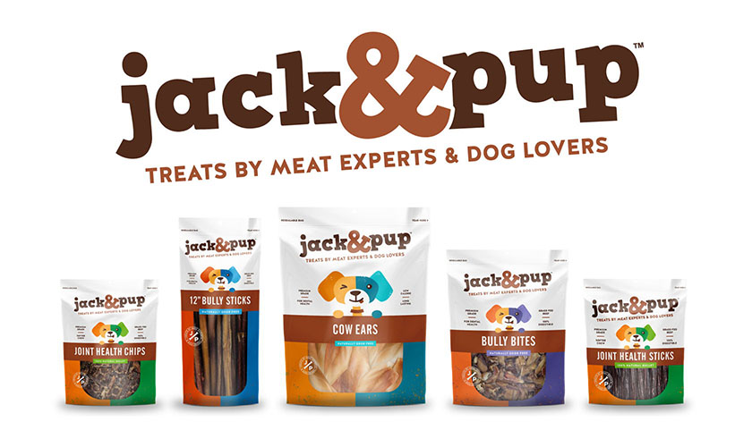 Jack＆Pup 狗糧寵物零食包裝設計“彩色吉祥物篇”