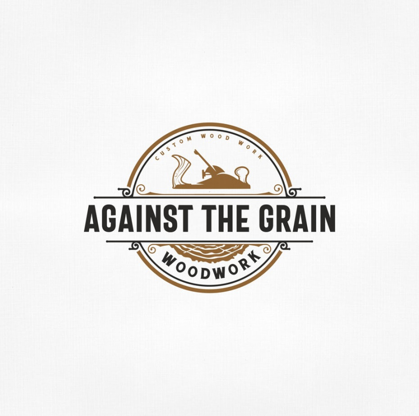 好與老式的品質建筑標志設計-圓形徽標與切割日志的圖像