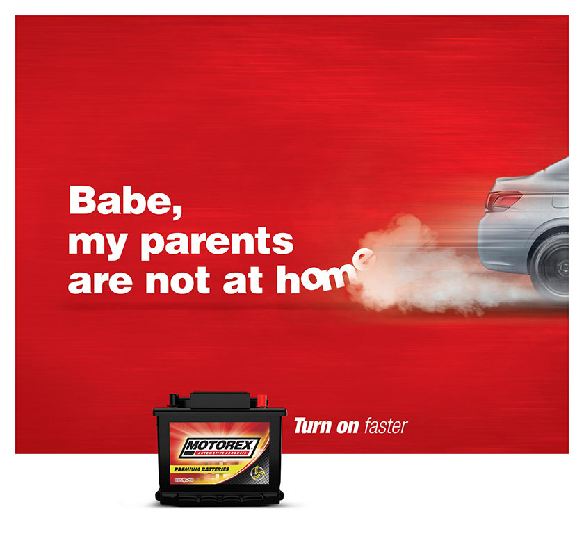 Motorex汽車蓄電池平面廣告海報設(shè)計，幽默接地氣的對話系列