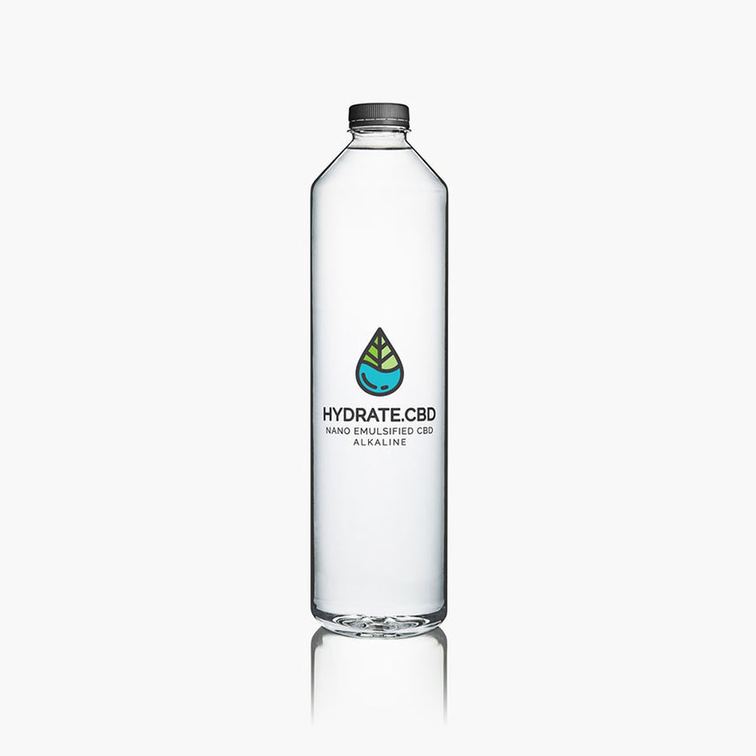 有機和天然飲料logo設計-藍綠色飲料標志logo，傳達出潔凈和寧靜感