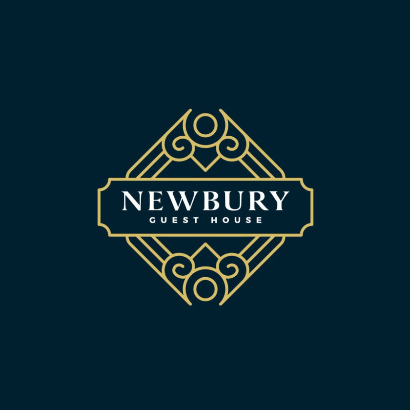 具有已確定名稱的酒店徽標logo設計-優雅的圖形酒店標志