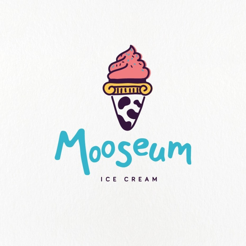 可愛的美味logo設計-冰淇凌logo設計