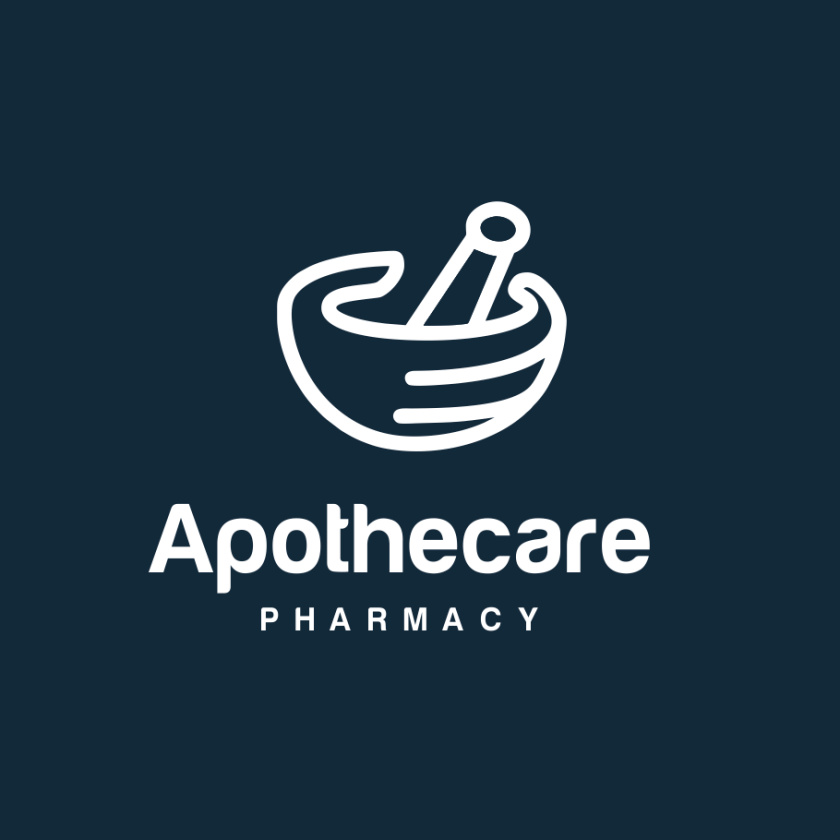 砂漿和杵藥房logo設計-Apothecare藥房標志