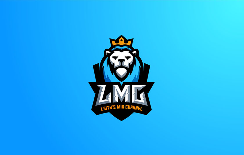 佩帶黃色冠的藍(lán)色和白色獅子反襯于盾形狀圖案