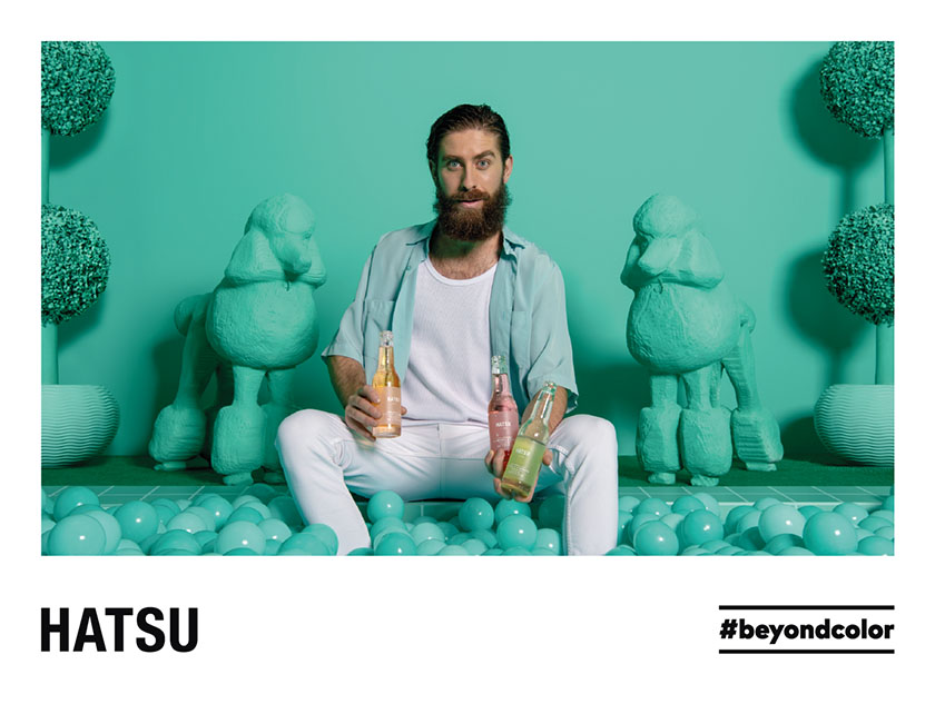 Hatsu 食品飲料品牌平面廣告設(shè)計，超出色彩之外