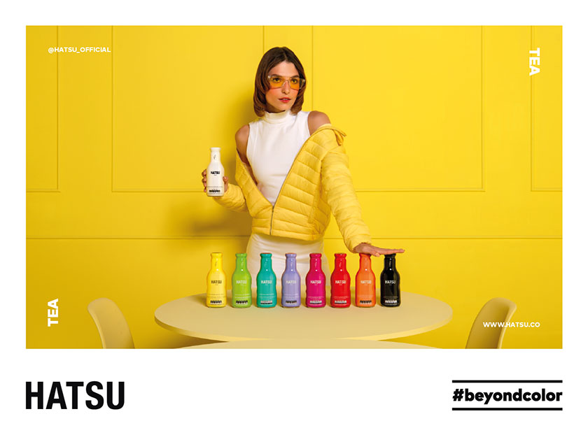 Hatsu 食品飲料品牌平面廣告設(shè)計，超出色彩之外