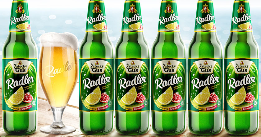 Radler啤酒檸檬水混合飲料包裝設計，富有設計美感和品牌識別力