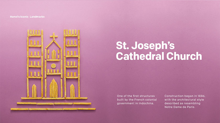 關于麥當勞薯條的創意廣告活動-建筑地標平面廣告創意設計