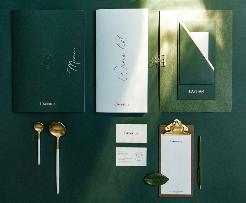 Lavenue餐廳菜單設計