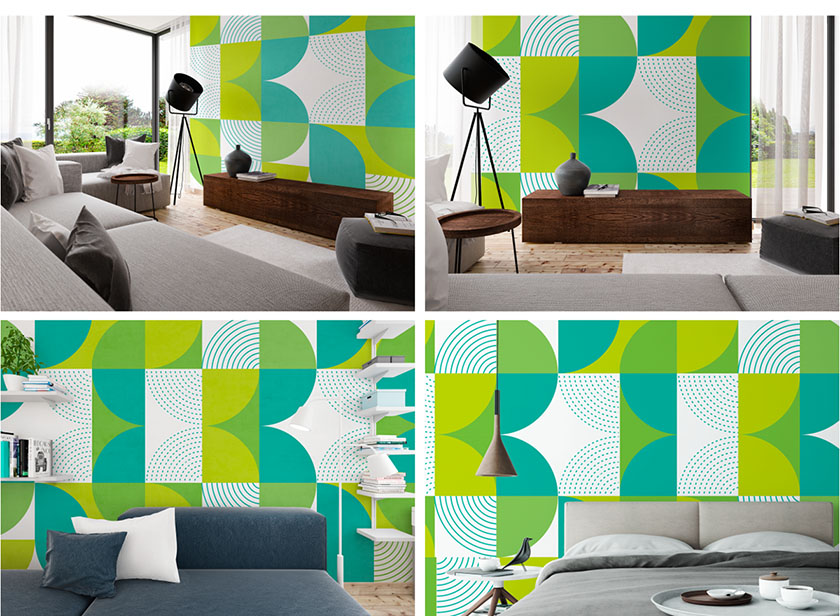 Regional house 房產中介品牌視覺形象vi設計，充滿活力的幾何色塊風格