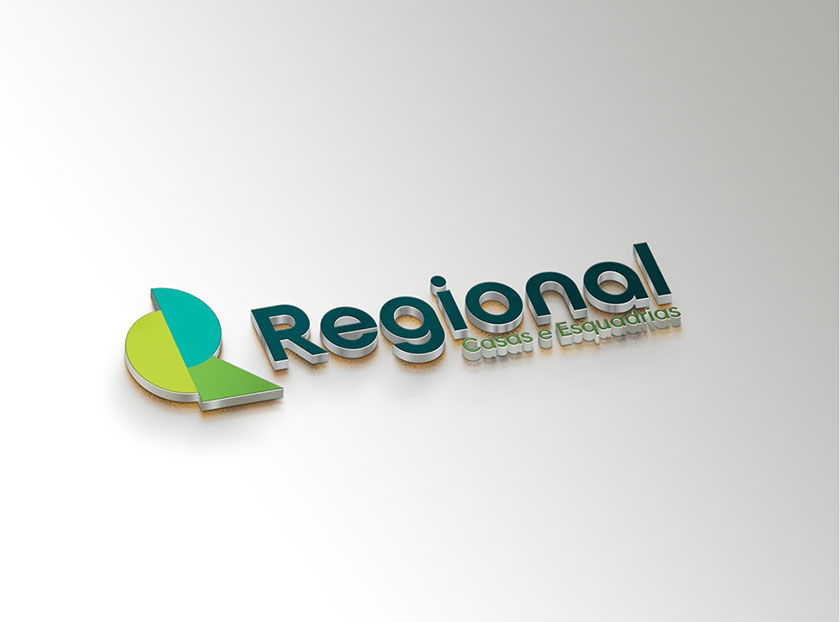 Regional house 房產中介品牌視覺形象vi設計，充滿活力的幾何色塊風格