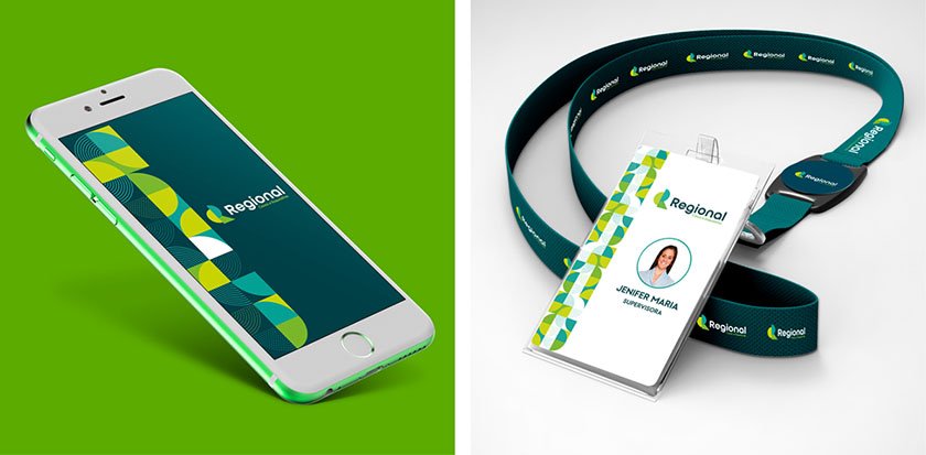 Regional house 房產中介品牌視覺形象vi設計，充滿活力的幾何色塊風格