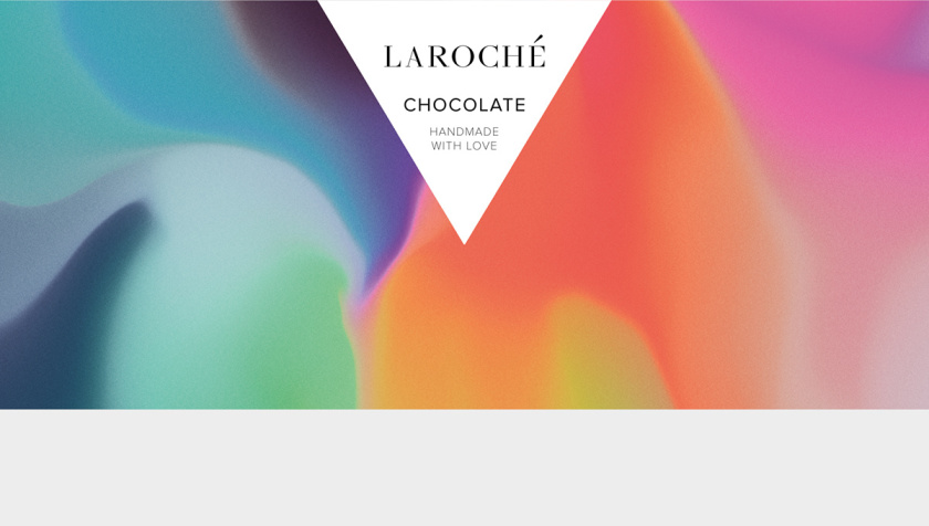 Laroché巧克力創造一個充滿活力多彩漸變色的包裝設計