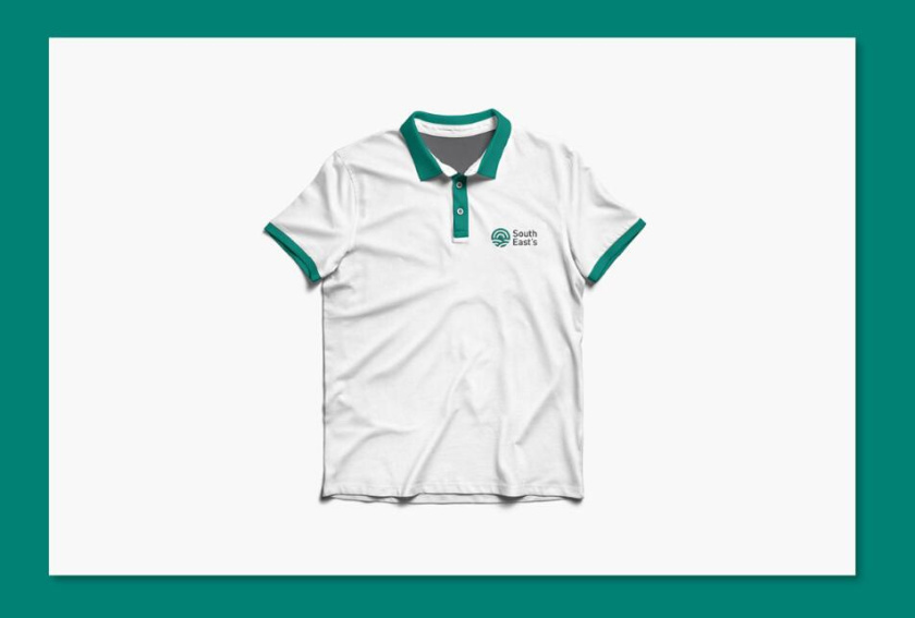 South East''s 人造絲紡織原料成分品牌logo設計vi設計-服飾設計