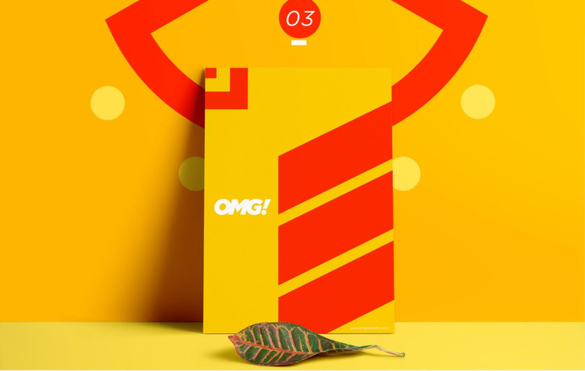 OMG 幾何抽象圖形風(fēng)格海報(bào)設(shè)計(jì)與品牌vi設(shè)計(jì)