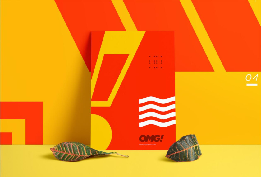 OMG 幾何抽象圖形風(fēng)格海報(bào)設(shè)計(jì)與品牌vi設(shè)計(jì)