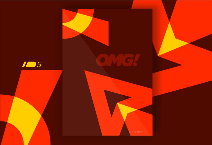 OMG 幾何抽象圖形風(fēng)格海報(bào)設(shè)計(jì)與品牌vi設(shè)計(jì)