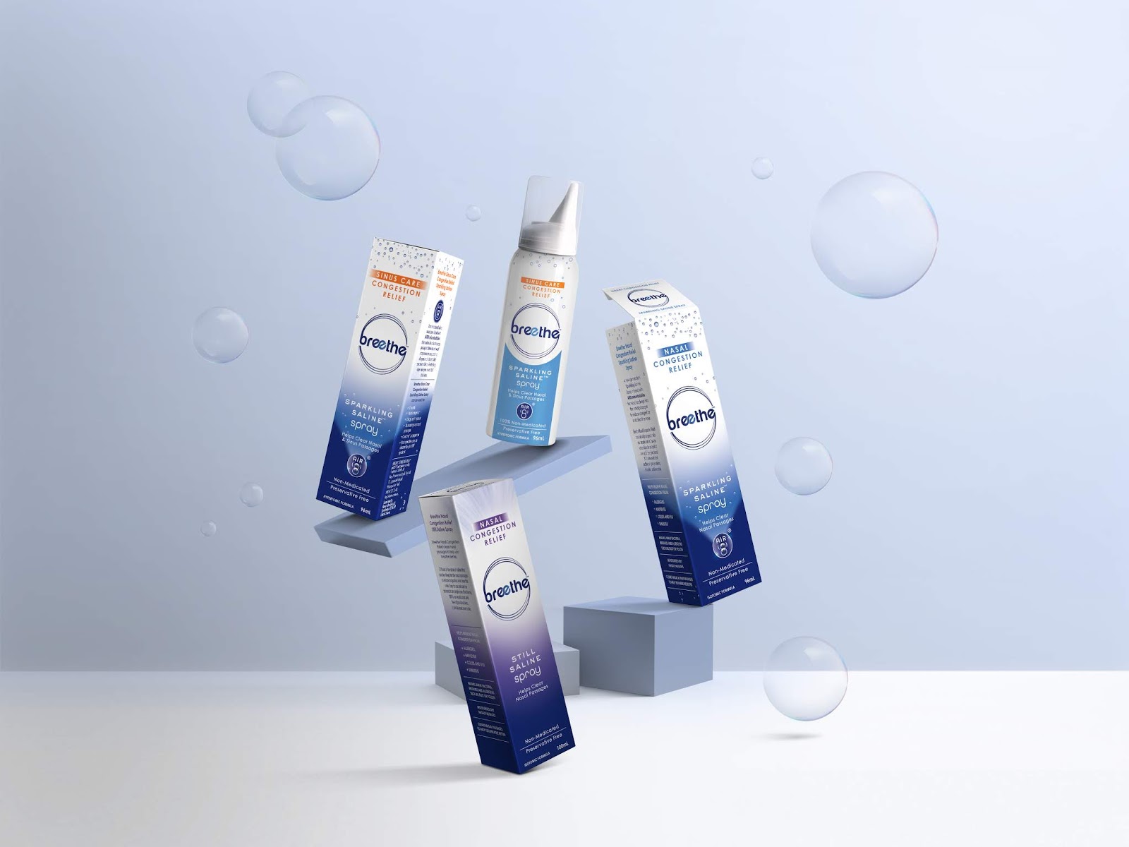 Breethe鼻噴霧劑包裝設計“漸變色”-上海藥品包裝設計公司