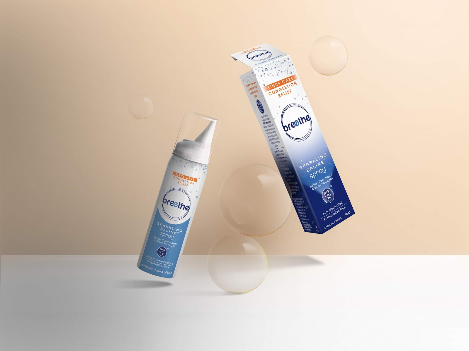 Breethe鼻噴霧劑包裝設計“漸變色”-上海藥品包裝設計公司