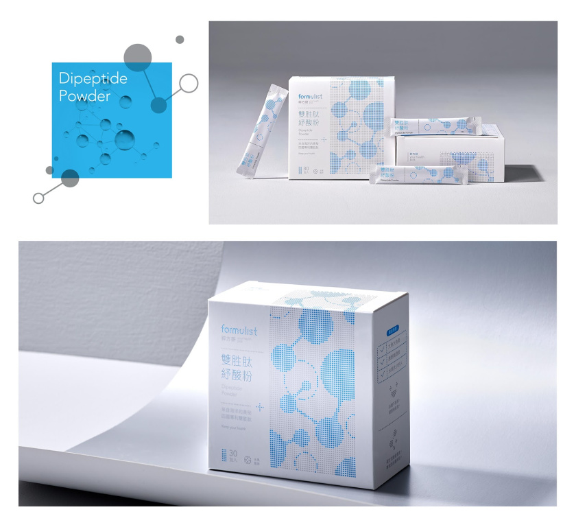 Formulist 營養保健補充劑包裝設計“點綴圖案”