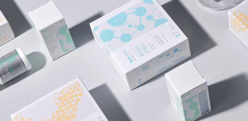 Formulist 營養保健補充劑包裝設計“點綴圖案”