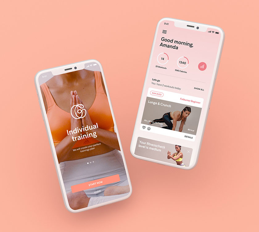 gymondo 健身房品牌vi視覺形象設計logo設計，秀出你的優雅線條