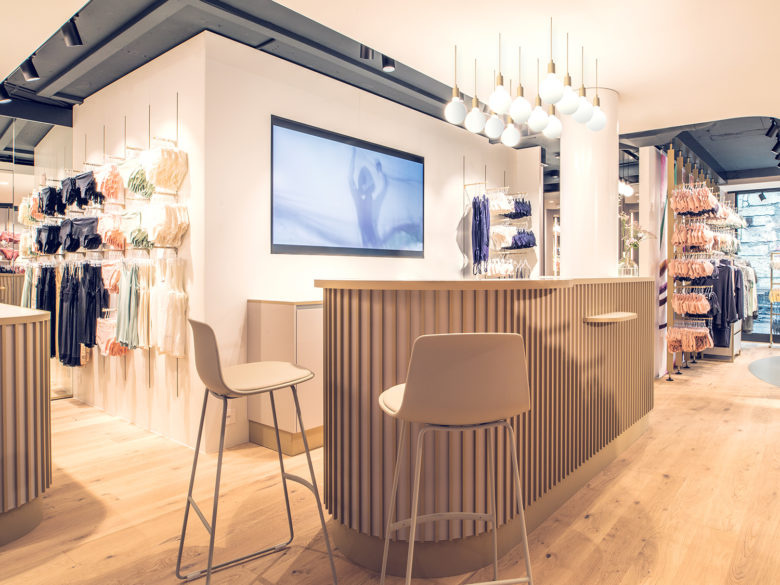 Beldona女士內衣品牌連鎖店鋪si空間設計，一個自然溫暖的環境