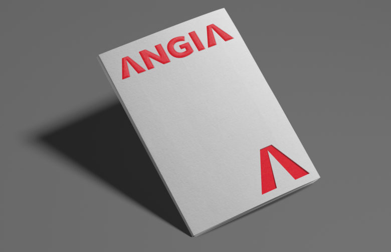 ANGIA房地產投資公司logo/VI設計，源自建筑的向上運動風格