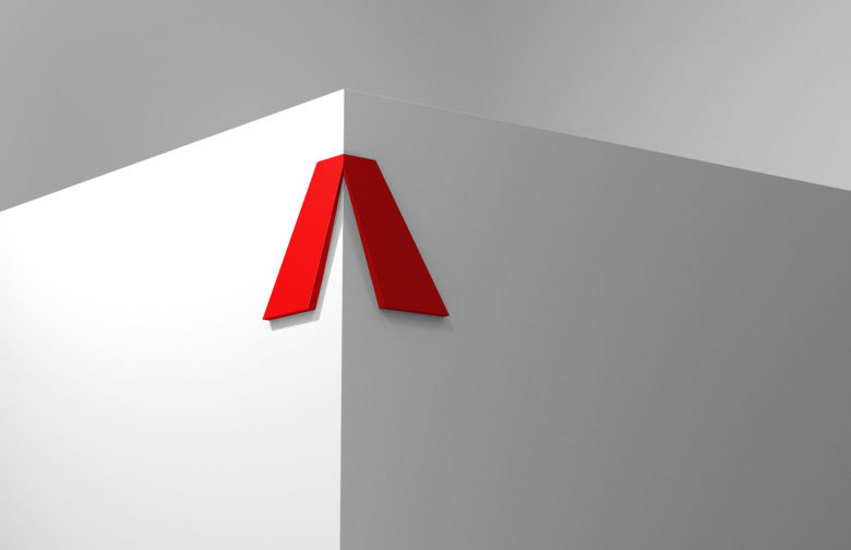 ANGIA房地產投資公司logo/VI設計，源自建筑的向上運動風格