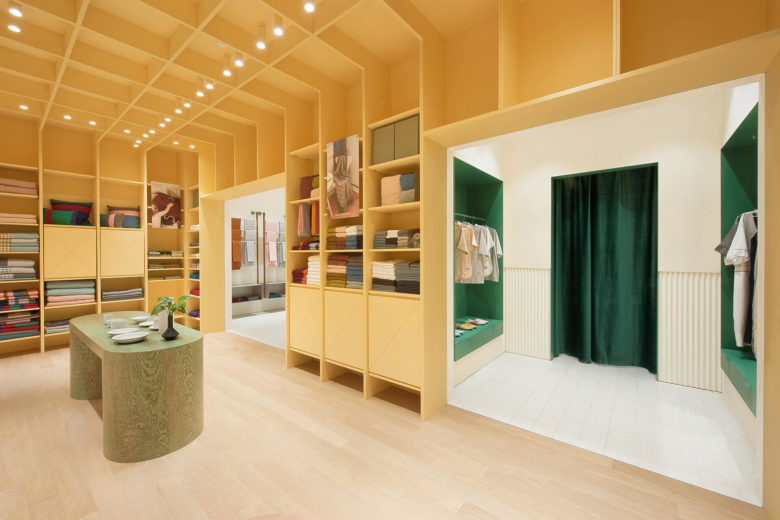 NBYHOME紡織品和日常用品商店商業空間設計，愜意開放的空間設計