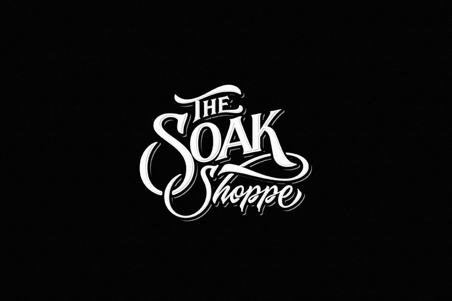 黑白logo設計-Soak Shoppe標志logo