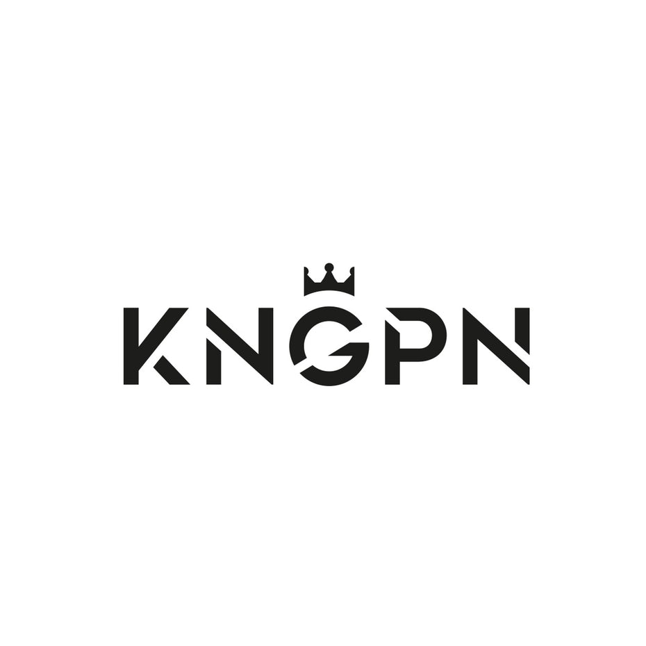 極簡主義的黑色和白色標志logo-KNGPN標志logo