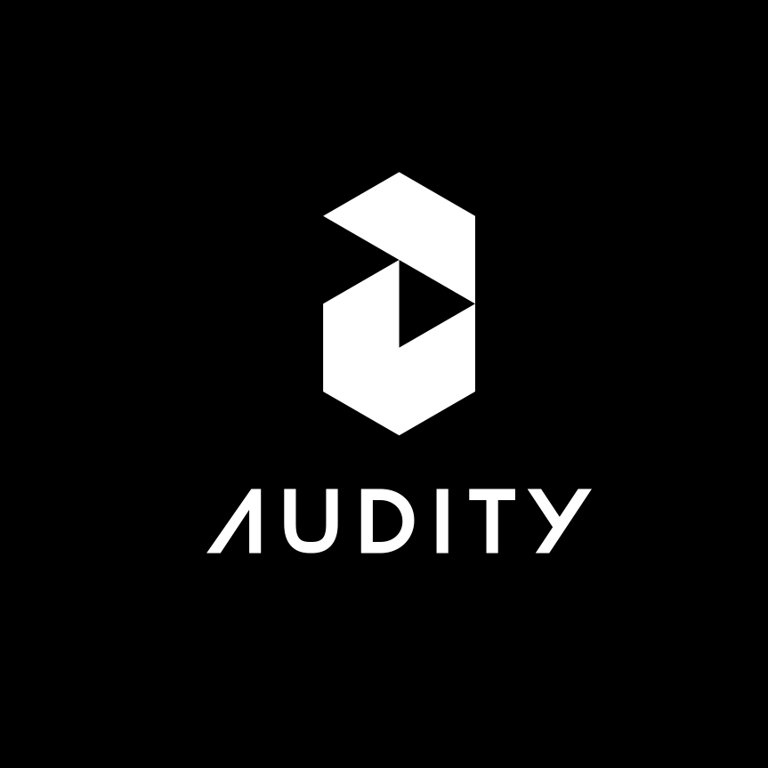 幾何黑白logo設計-Audity標志logo