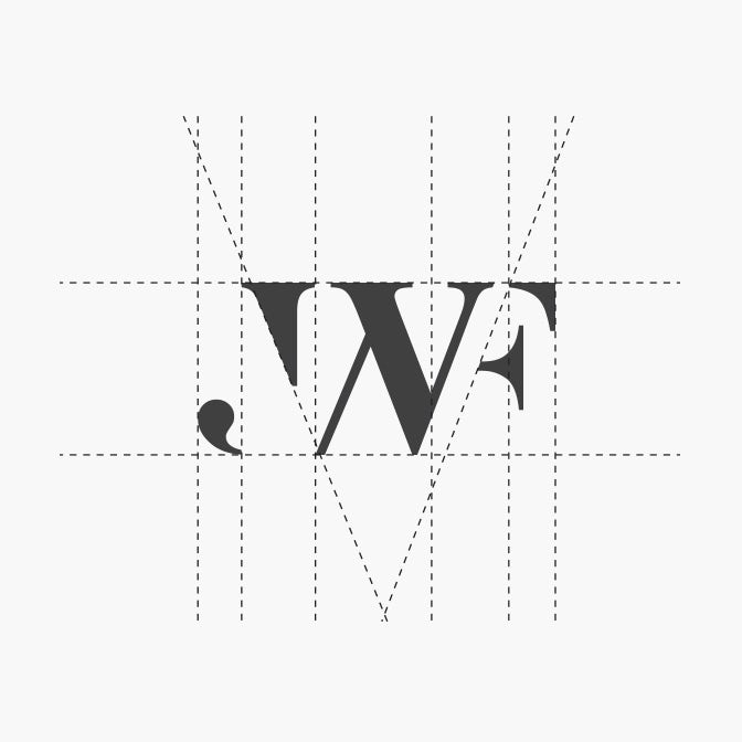 奢華的黑白標志logo設計-JWF集團的標志logo