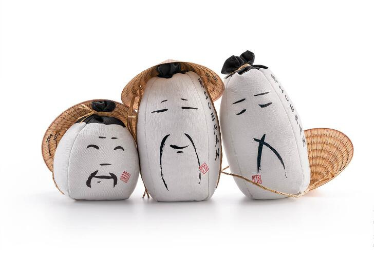 RICEMAN日式大米包裝設計，斗笠帽子麻布農民造型