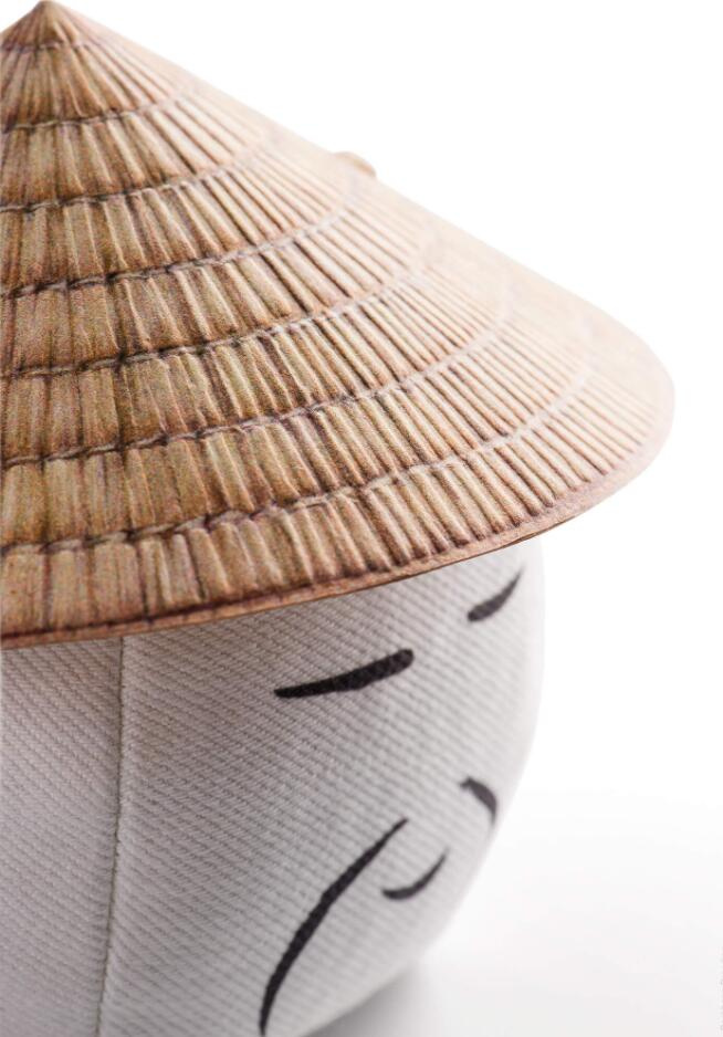 RICEMAN日式大米包裝設計，斗笠帽子麻布農民造型