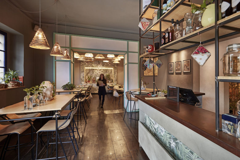 Dhabbu亞洲美食餐廳餐飲空間設計，突出亞洲元素