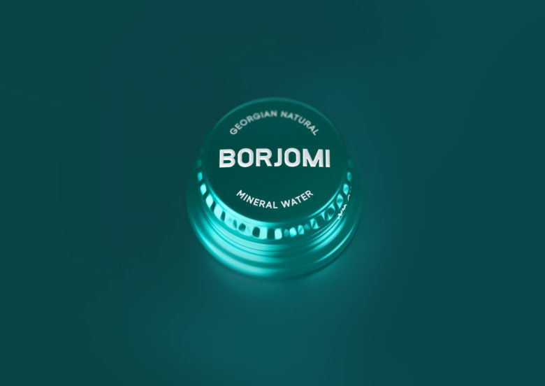 Borjomi礦泉水包裝設計瓶型設計，更加動感與豐滿