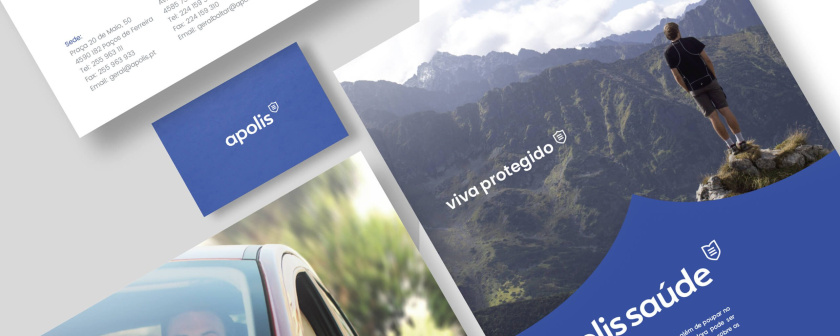 Apolis保險公司盾牌logo設計與企業品牌vii視覺識別設計-上海vi設計公司