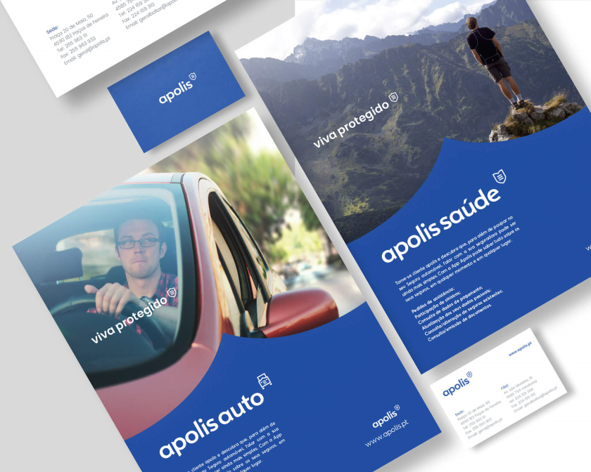 Apolis保險公司盾牌logo設計與企業品牌vii視覺識別設計-上海vi設計公司