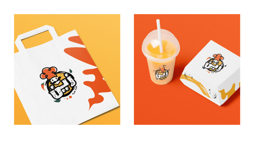 Zain restaurant 三明治西式快餐餐廳餐飲logo設(shè)計(jì)vi設(shè)計(jì)，疏漏的手繪風(fēng)格